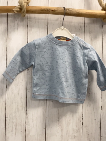 Alana  Pullover  Gr. 68  hellblau Eisbären orange Nähte 