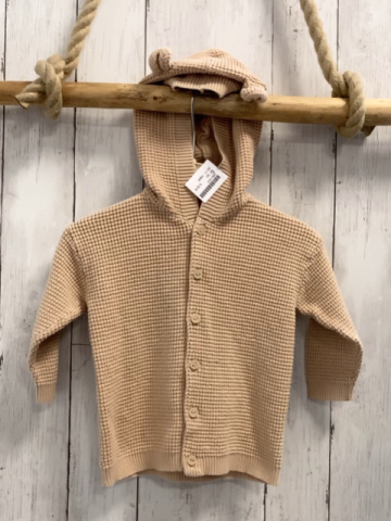 H&M  Strickjacke  Gr. 92  sand Struktur Kapuze 