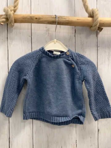 Alana  Pullover  Gr. 68  hellblau Strick Ärmel mit Struktuer 