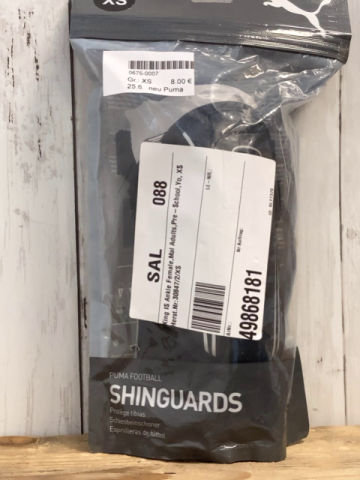 neu Puma  Schienbeinschoner  Gr. XS schwarz silber 