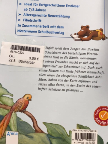 Bücherbär  Buch Die Schatzinsel 