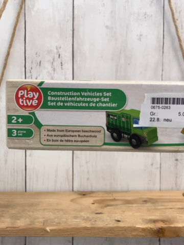 neu  Holzspielzeug  Baustellenfahrzeuge-Set 
