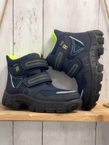 neu Richter  Boots  Gr. 31  blau schwarze Sohle hellgrüne Nähte gefüttert 