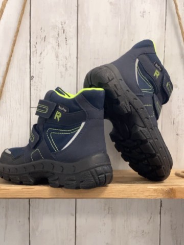neu Richter  Boots  Gr. 31  blau schwarze Sohle hellgrüne Nähte gefüttert 