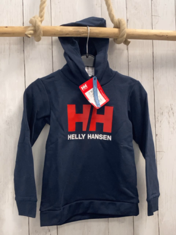 neu Helly Hansen  Pullover  Gr. 116  blau Kapuze rot weiße Schrift 