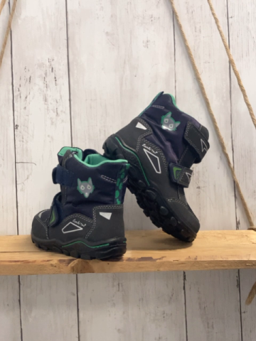 neu Lurchi  Schuhe  Gr. 27  blau grau grüner Bund gefüttert 