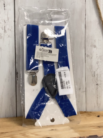 neu  Hosenträger + Fliege  2tlg   blau 