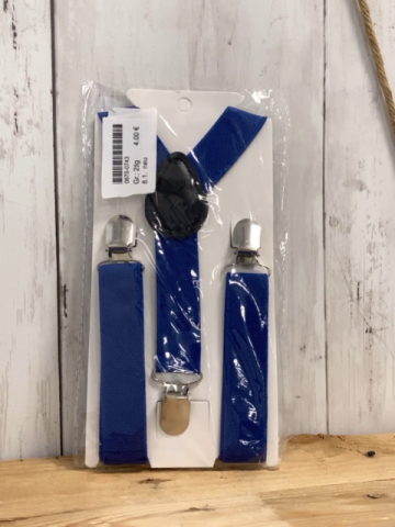 neu  Hosenträger + Fliege  2tlg   blau 