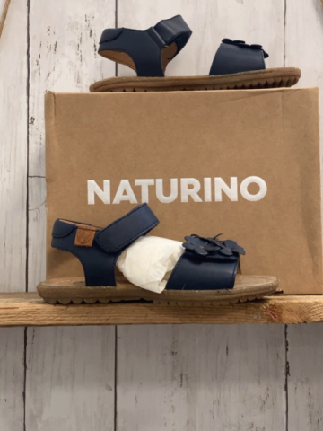 neu Naturino  Sandalen  Gr. 28  blau mit Rosetten Spring Nappa 