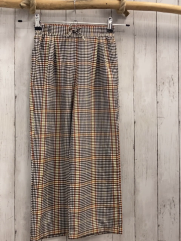 Waikiki  Hose  Gr. 122/128  weiß schwarz hellbraun orange gelb kariert 