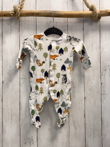 next Schlafanzug Gr. 68  weiß bunte Tiere 