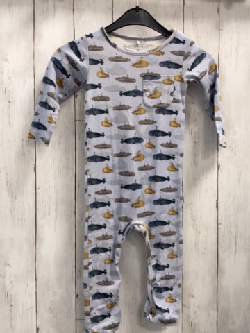 Name it  Schlafanzug  Gr. 80  hellgrau bunte U-Boote 