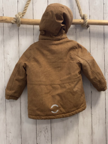 Mikk-Line Winterjacke Gr. 86  braun meliert silber Reißverschlüsse