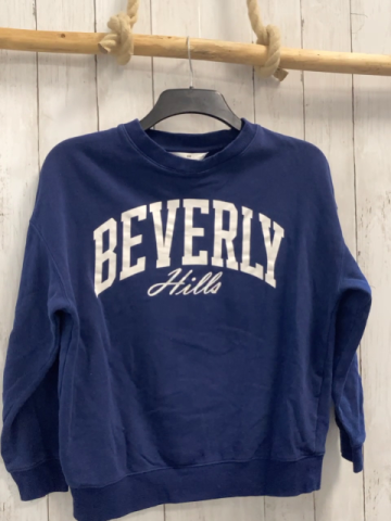 H&M Pullover Gr. 158  blau weiße Schrift