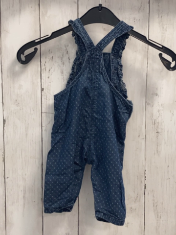 Sanetta  Latzhose  Gr. 62  blau Jeans silber Kreuze Rüschen an den Trägern 