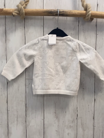 H&M Strickjacke  Gr. 74  weiß Herzen 