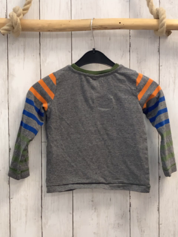 Esprit  Langarmshirt  Gr. 92  grau oliv blau orange Streifen
