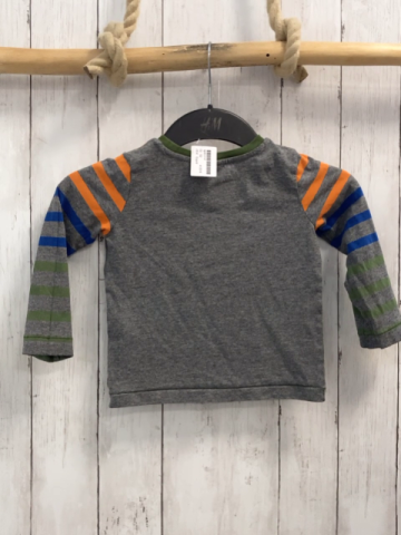 Esprit  Langarmshirt  Gr. 92  grau orange blau kiwi Streifen 
