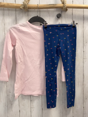 2tlg Schiesser  Schlafanzug  Gr. 128  rosa Prinzessin + blau 