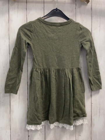 H&M Kleid  Gr. 98  kiwi Strick Wabenmuster 