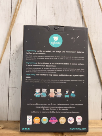 neu MyHummy  Babyeinschlafhilfe  grau mint Bär im Karton