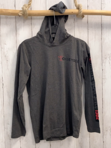 Chiemsee  Langarmshirt  Gr. 152  grau Kapuze Schrift 