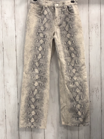 Zara  Hose  Gr. 152  beige grau hellgrau gemustert 