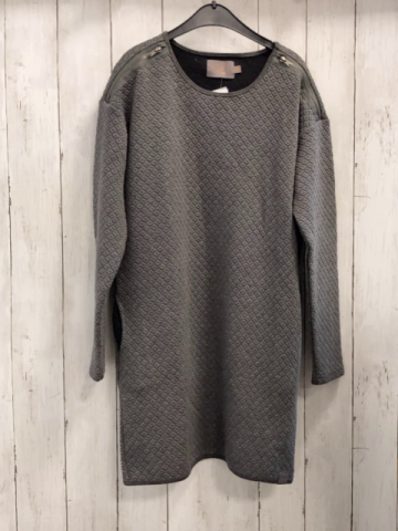 Creamie  Kleid  Gr. 152  grau Rautenmuster Reißverschlüsse an den Schultern 