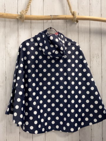 Danerae  Regenponcho  Gr. 140  blau weiße Punkte 