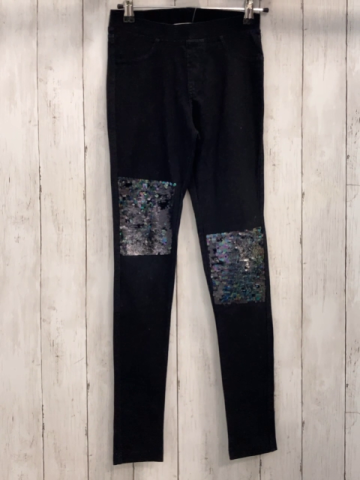 H&M  Jeggings  Gr. 152  schwarz Pailetten am Knie 