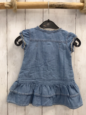 Next  Kleid  Gr. 68  blau Jeans beige Nähte 