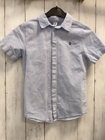  Sommerhemd Gr. 122  blau weiß gestreift