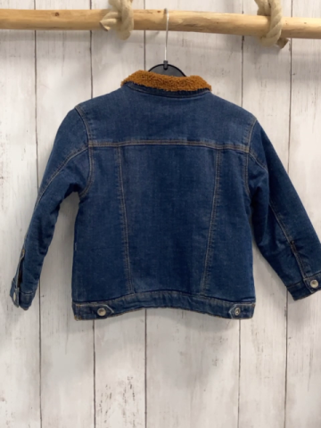 Zara  Jeansjacke  Gr. 98  blau Jeans brauner Teddykragen 