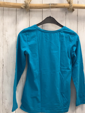 Fitz Langarmshirt  Gr. 164/170  hellblau gelber Vogelkäfig mit Vogel 