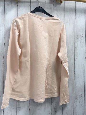 Zara  Langarmshirt  Gr. 164  heller lachston braune Schrift 