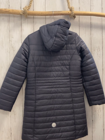 Jako-o  Wintermantel  Gr. 152  grau pink Reißverschluss Kapuze Teddyfutter 