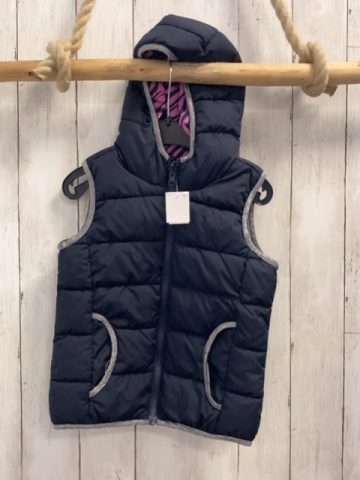 S´ Oliver  Wendeweste  Gr. 116  blau silber Glitzerbund / rosa graue Streifen 