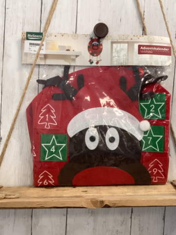 neu Adventskalender roter Elch zum Selbstbefüllen