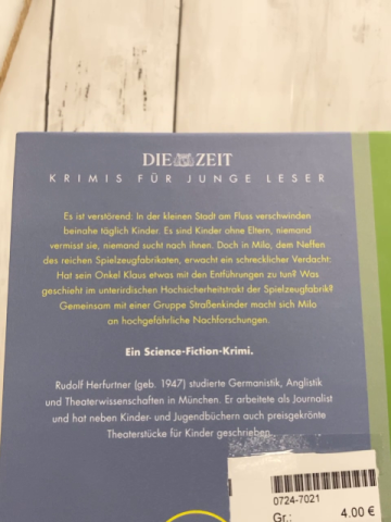 neu  Buch Milo und die Jagd nach dem grünhaarigen Mädchen 