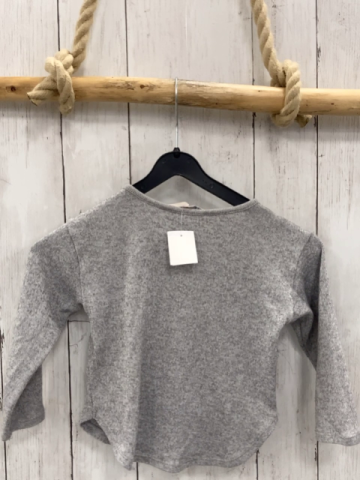 H&M  Pullover  Gr. 92  hellgrau Strick Hasenkopf Herz Schrift 