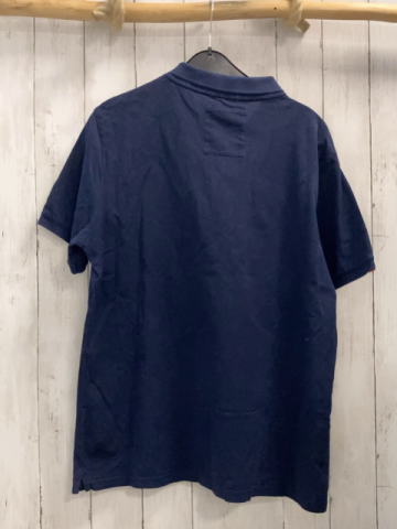 SuperDry  T-Shirt  Gr. XXL blau Polokragen rot weiße Schrift 