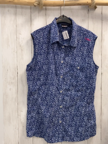 CMP Sommerbluse Gr. L  blau weiße Blumen 