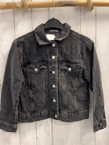 Zara  Jeansjacke  Gr. 140  dunkelgrau Struktur 