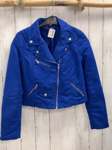 H&M  Jacke  Gr. 152  blau silber Reißverschlüsse 