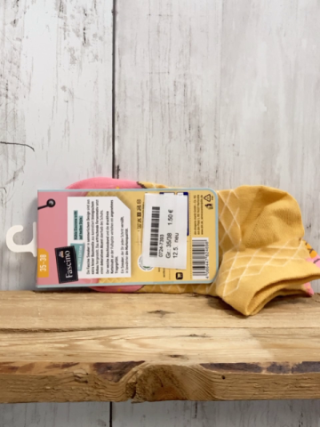 neu  Socken Gr. 35/38  mais rosa weiße Rauten 