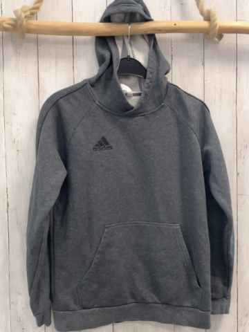 Adidas  Pullover  Gr. 158  grau Kapuze Bauchtasche 