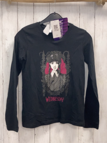 neu  Langarmshirt Gr. 146  schwarz Wednesday 