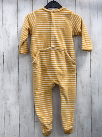vertbaudet Schlafanzug Gr. 80  gelb weiße Streifen Nicki
