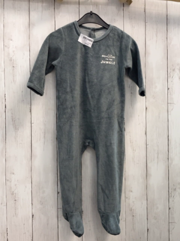 vertbaudet Schlafanzug Gr. 80  grün weiße Schrift Nicki