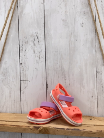 Crocs  Gummisandalen  Gr. 20  orange lavendel Riemen